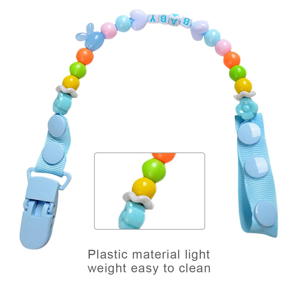 Baby Clip Holder Soother Shower Children Self-Assembly Clips Newborn Beads Chain Dummy Teether Nipples Dental