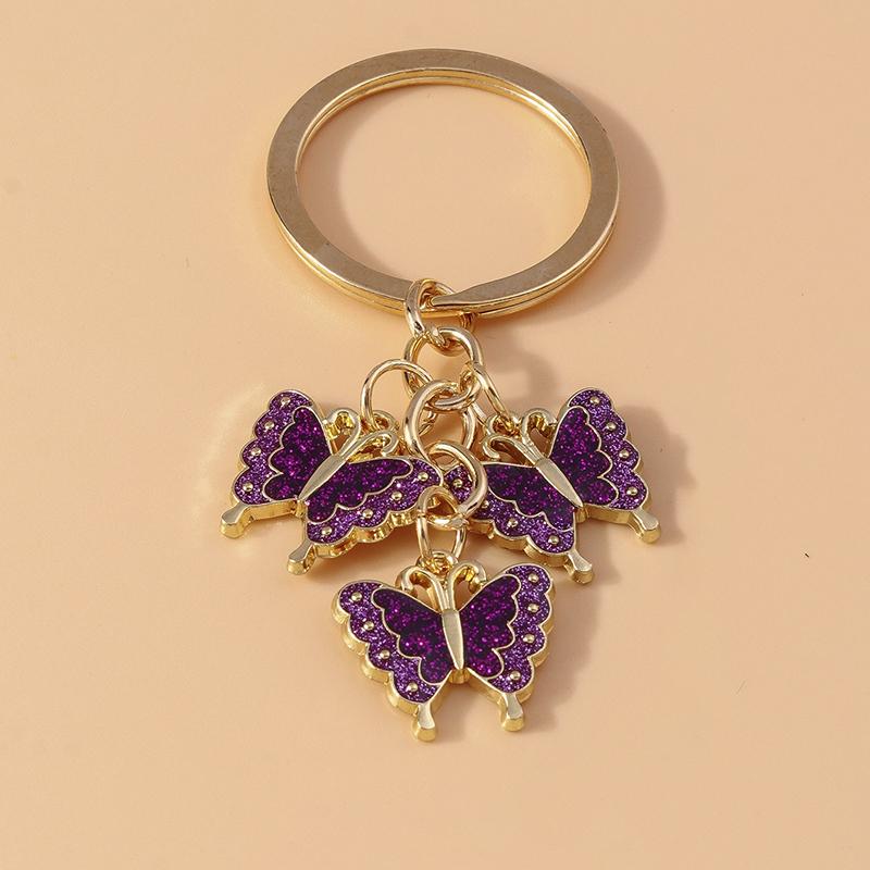 

Delicate Enamel Sequin Butterfly Keychain for Women Girls Key Ring Pendant Handbag Accessories DIY Handmade Jewelry Gifts