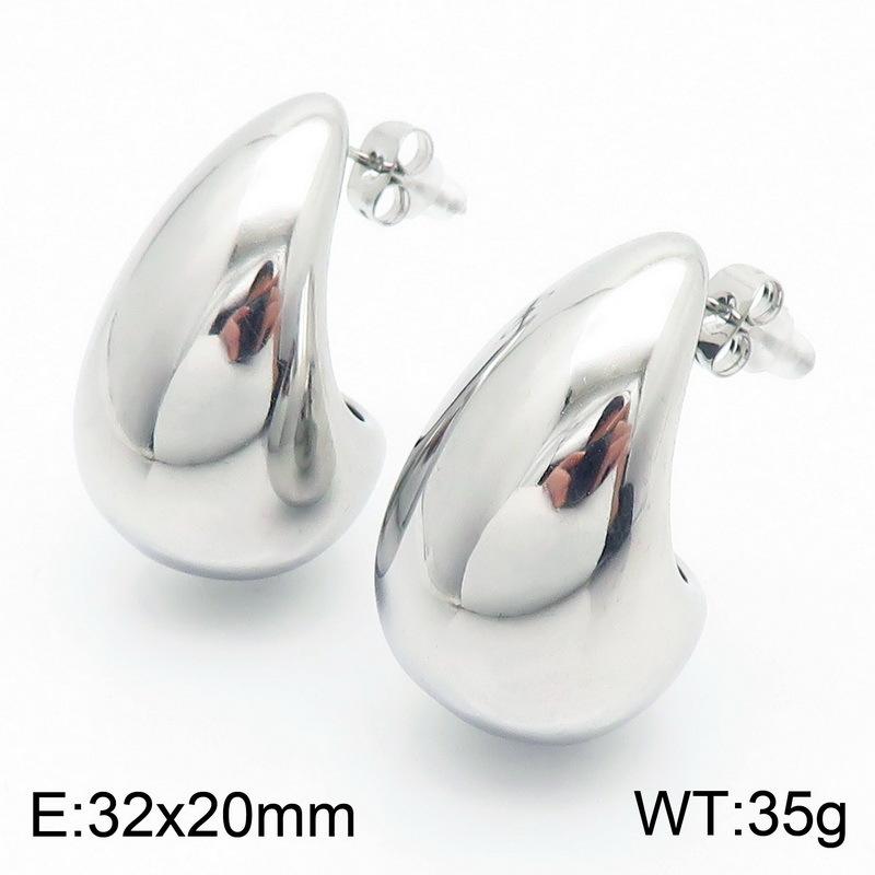 Earrings Fashion Simple Tears Eyes Earrings Temperament Versatile Glossy Comma Hollow Earrings
