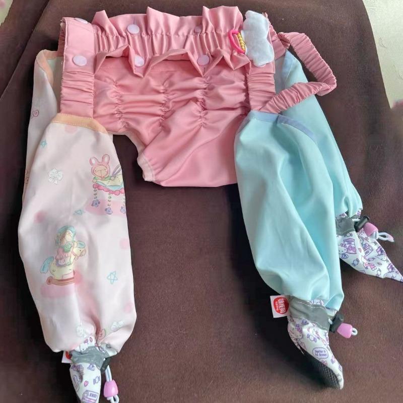 Dog Out Anti-dirty and Anti-urine Overalls Cover Medium and Small Dog Teddy Jumpsuit Foot Cover Pet One-piece Shoe Cover