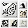 Scandinavian Ins Style Abstract Geometric Pillow Cover 45x45cm Short Plush Sofa Cushion Cover Art Cushion Cover