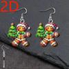Creative Gingerbread Man & Christmas Tree Acrylic Earrings - Fun Holiday Jewelry Gift