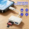 3 In 1 OTG Card Reader Dual Slot SD TF Memory Card Adapter High Speed Plug And Play No Driver Portable For Type-C Phone Tablet PC Camera
