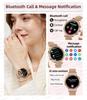 New Luxury Diamond Smart Watch For Women 8mm Ultra Thin Body Bluetooth Call Heart Rate IP68 Waterproof Smartwatch Rose Gold