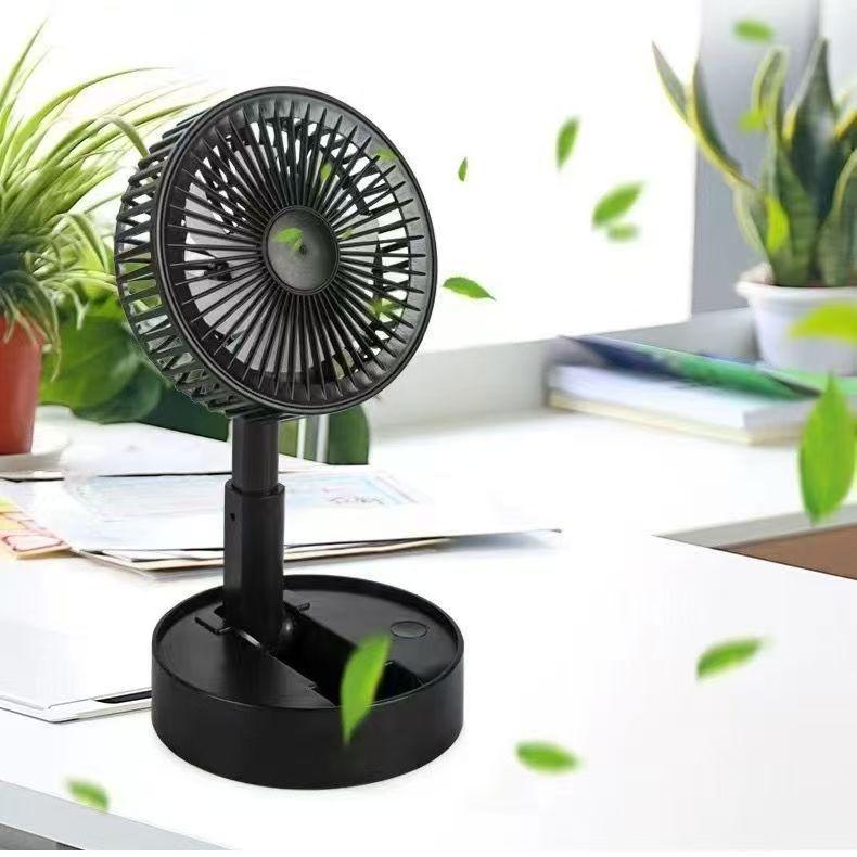 Portable Multi-Functional Folding Fan: Silent, Rechargeable, High Wind Power, Retractable