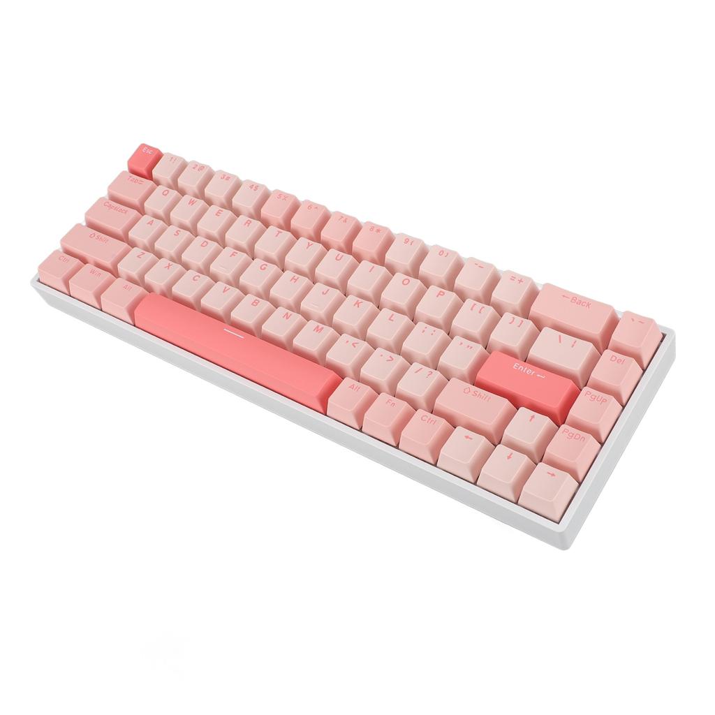 68 Keys Red Switch Mechanical Keyboard RGB Backlit 60 Percent USB Wired Gaming Keyboard for PC with