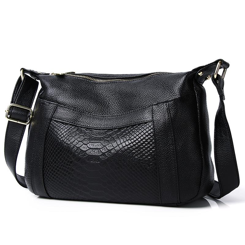 Feiya Leder Damentasche Mode Messenger Bag Vielseitige Mittleren Alters Mutter Tasche Schlange Muster Schultertasche High Sense