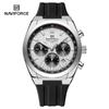 Men Watch Calendar Quartz Movement Silicone Strap Stopwatch Chronograph Luminous Hands Waterproof Men Casual Multifunctional Watch NF8080