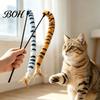 Durable Cat Play Stick Funny Toy, Toys for Indoor Cats, Interactive Scratch-resistant Toy Teaser Wand, Plush Kitten Toys, Exercise Wand