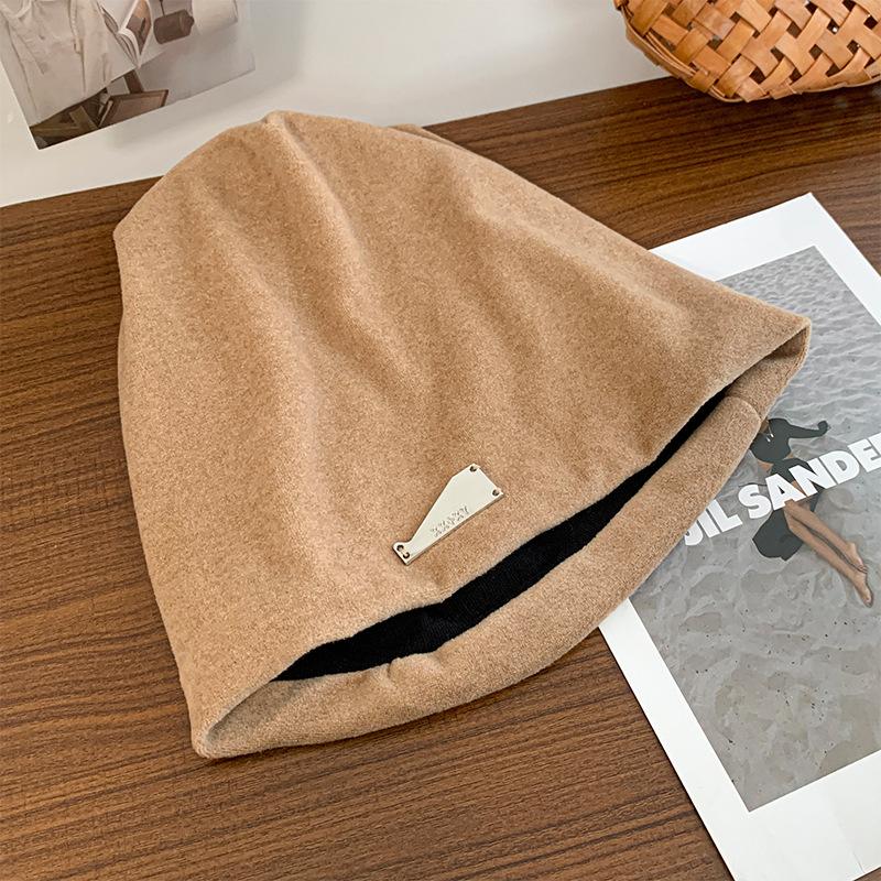 Women's autumn and winter hats, crimped warm knitted hats, ear protectors, cold-proof pullovers, and headcaps for men