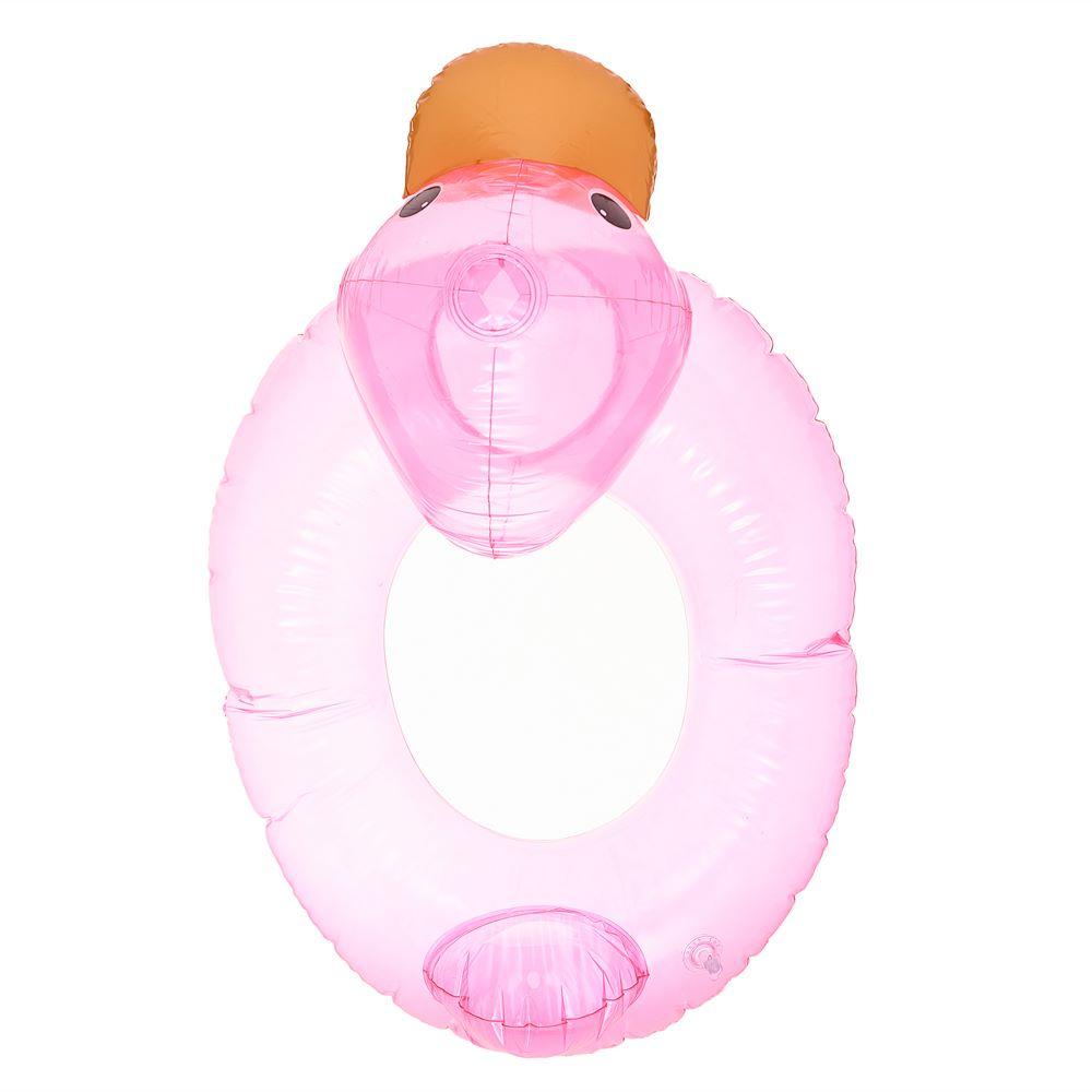 Cute Transparent Duck Swimming Ring for Children Kids Inflatable Baby Bath Swim Circle Floating Seat Ring Swimming Pool Toys