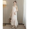 Women's Mesh Patchwork Vest Long Dress