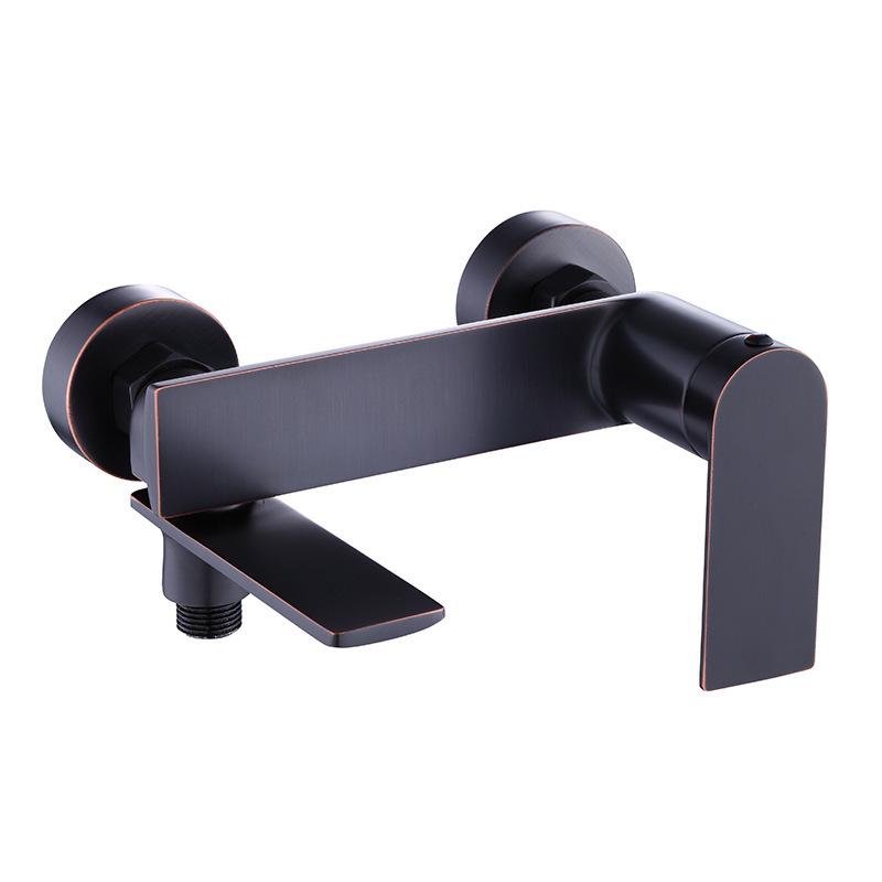 Modern Single Basin Faucet Side Opening Brass Bath Shower Tap with Hot Cold Feature Single Hole Mount Single Handle