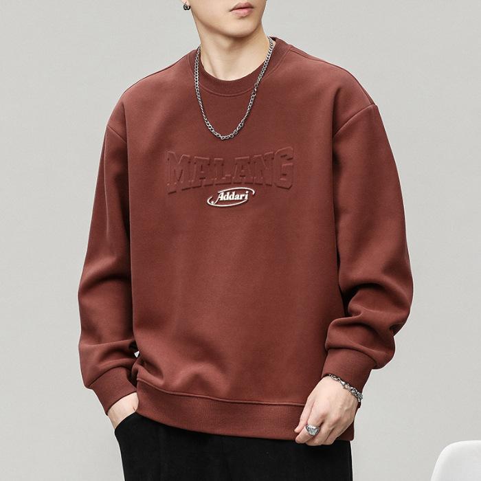 

Свитер мужской весенне-осенний трендовый брендовый мужской большой размер осенний мужской большой размер трендовый грубый красивый топ с длинным рукавом американский тренд 4XL кирпич красный