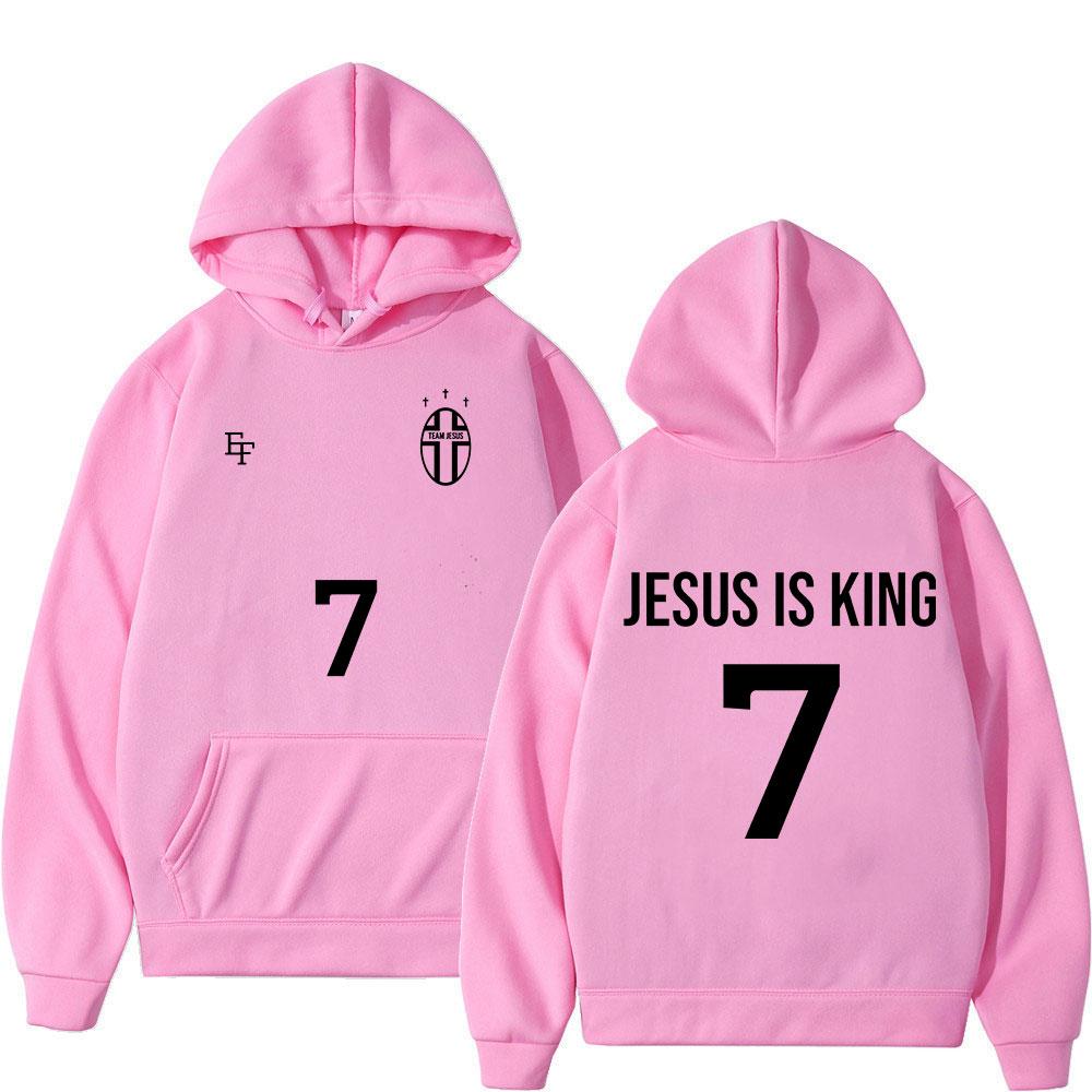 Jesus Is King 7 Christian Bible Verse Hoodies Men Women Clothing Fashion Harajuku Sweatshirts Fleece Casual Long Sleeve Pullover
