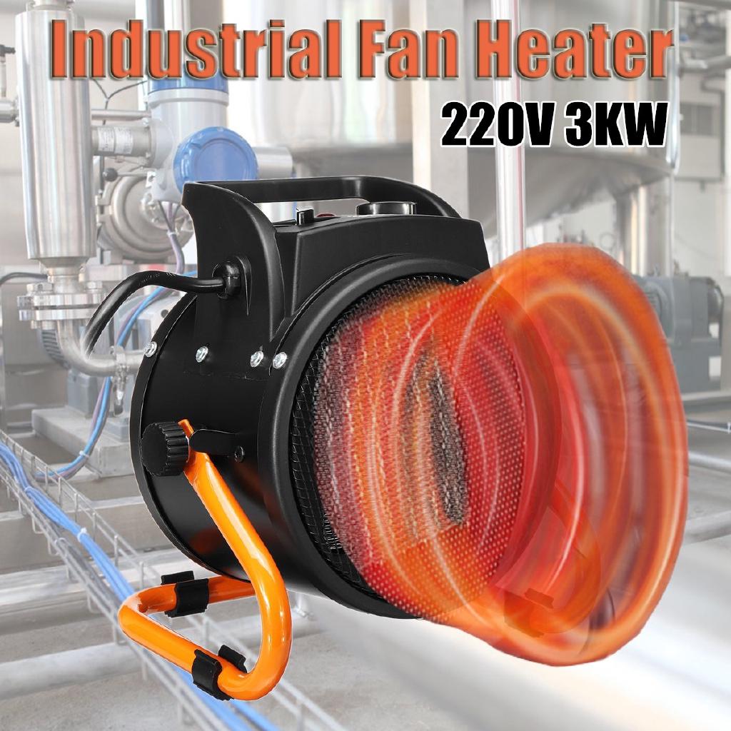 IPX4 3KW 220V Warm Air Blower Fan heater Steam air Heater Electric Warmer Office Home thermostat industrial Electric Heater