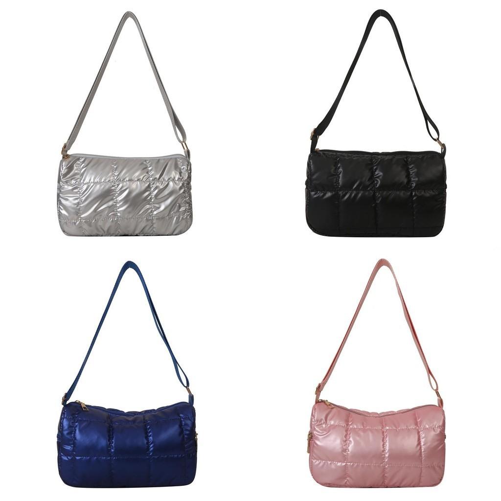 Fashionable Quilted Stitch Large Capacity Cotton Shoulder Bag For Women