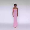 Women's Square Neck Spaghetti Strap Mermaid Maxi Dress Slim Fit Backless Solid Color Elegant Bodycon Long Dress For Party Club Evening Occasion Wear