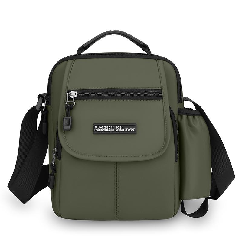 Men's Shoulder Bag Multi-Compartment Wear-Resistant Lightweight Handbag Business Travel Crossbody Bag