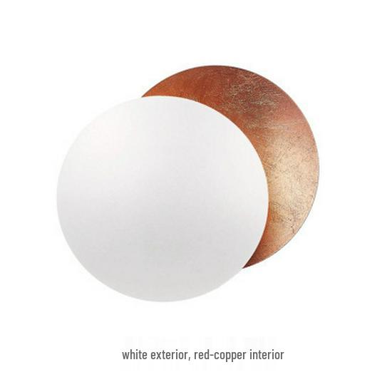 Nordic Moon Eclipse Wall Lamp: Creative Lighting Fixture for Corridor, Stairway, Bedroom, Living Room, or Bedside Decor.