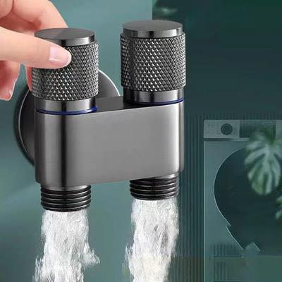 G1/2 Angle Valve Wall Mount Toilet Washing Machine Tap One In Two Out Water Cleaning Faucet Bathroom Toilet Accessories