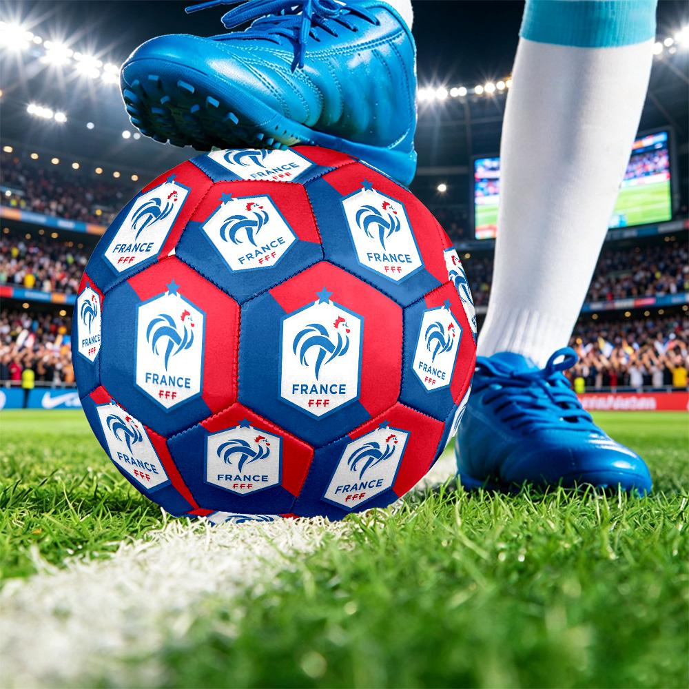 Pallone da Calcio Misura 5 Stampato France Football Resistente all'Usura Standard per Allenamento Adulti Regalo per Fan per Partite Sportive Indoor Outdoor