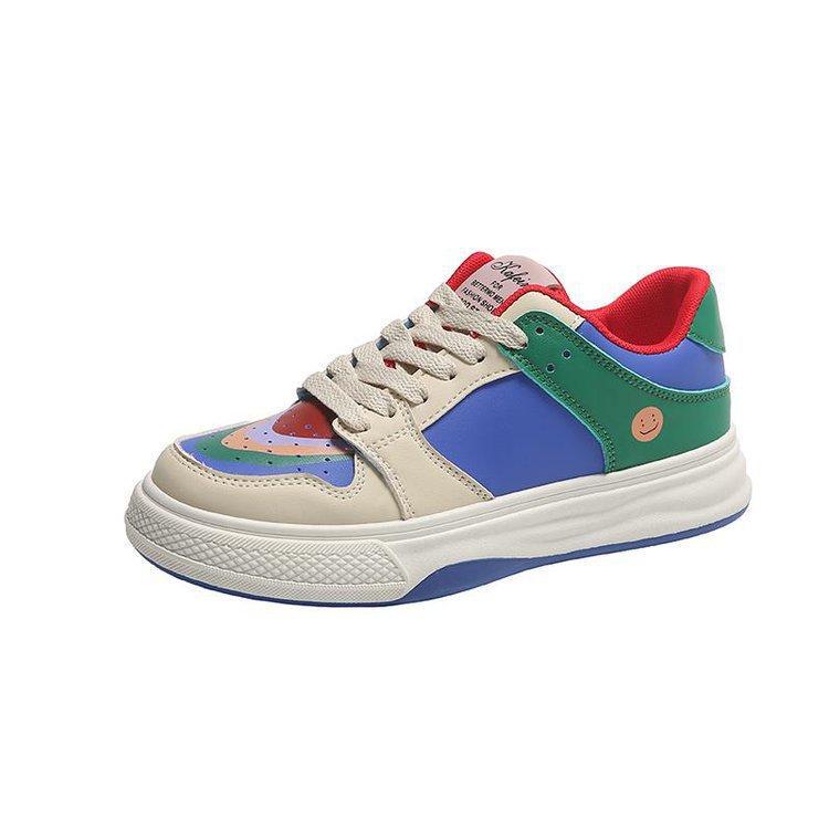 New Women's Shoes White Shoes Breathable Platform Muffin Sneakers Stitching Casual Women's Shoes