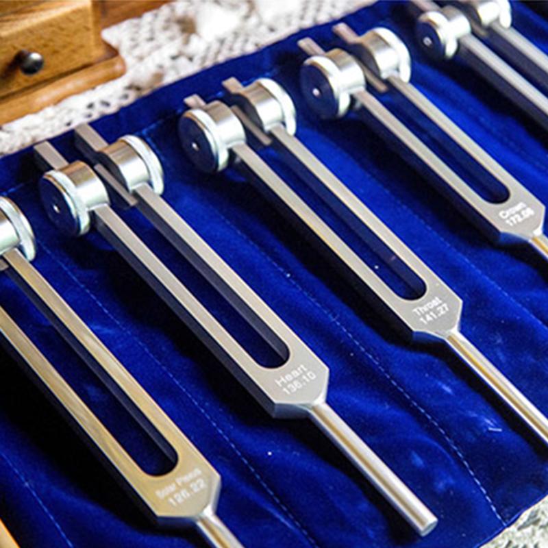 Professional Chakra Tuning Fork Sets Schumann Resonance Sound Healing Tuning Forks Set Release Stress Percussion Instruments