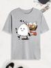 Funny Rice Ball Print TShirt 100 Cotton ONeck Short Sleeve Summer Casual Mens Tshirt Streetwear