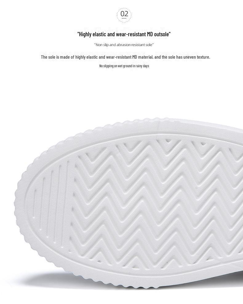 Adidași albi respirabili în stil coreean - pantofi ocazionali versatili cu talpă groasă pentru cupluri