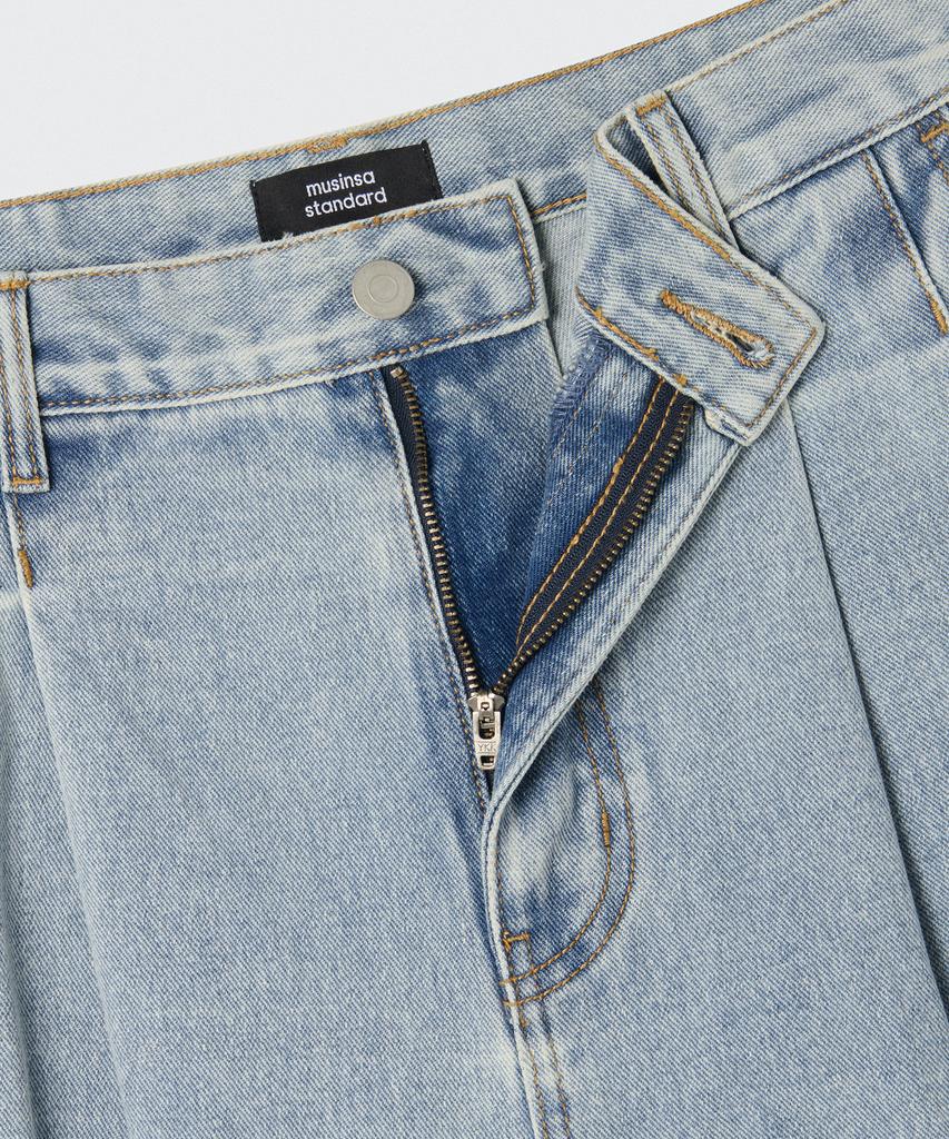 Musinsa Standard Two-Tuck Wide Denim Pants [Sky Blue]