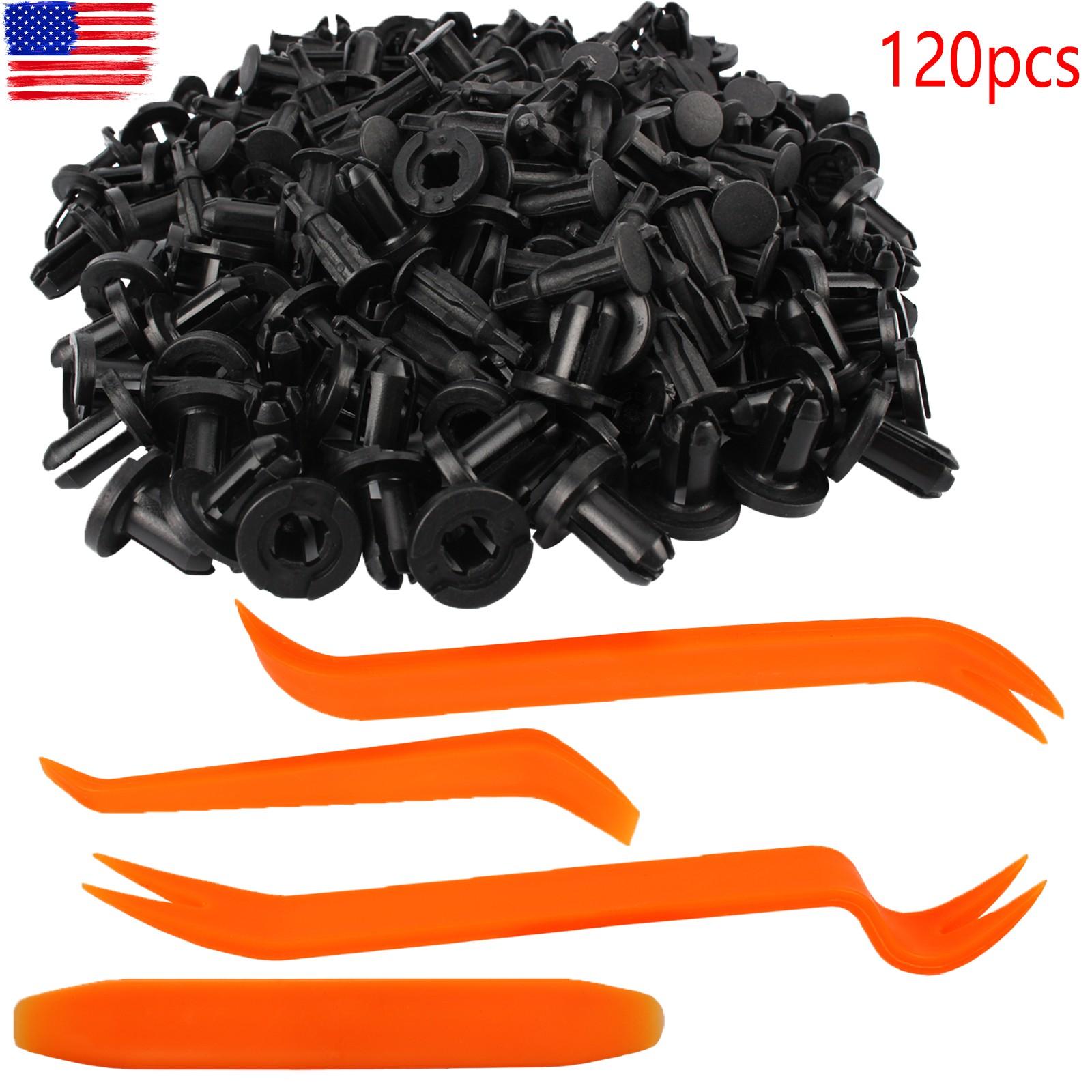 120 Pcs Clips Fastener Bumper Hood Fender Splash Guard Retainer for Honda Acura