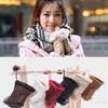 Solid Supple Lady Genuine Color Warm Fashion Trim Soft Rabbit Fur Women Gloves Fingerless
