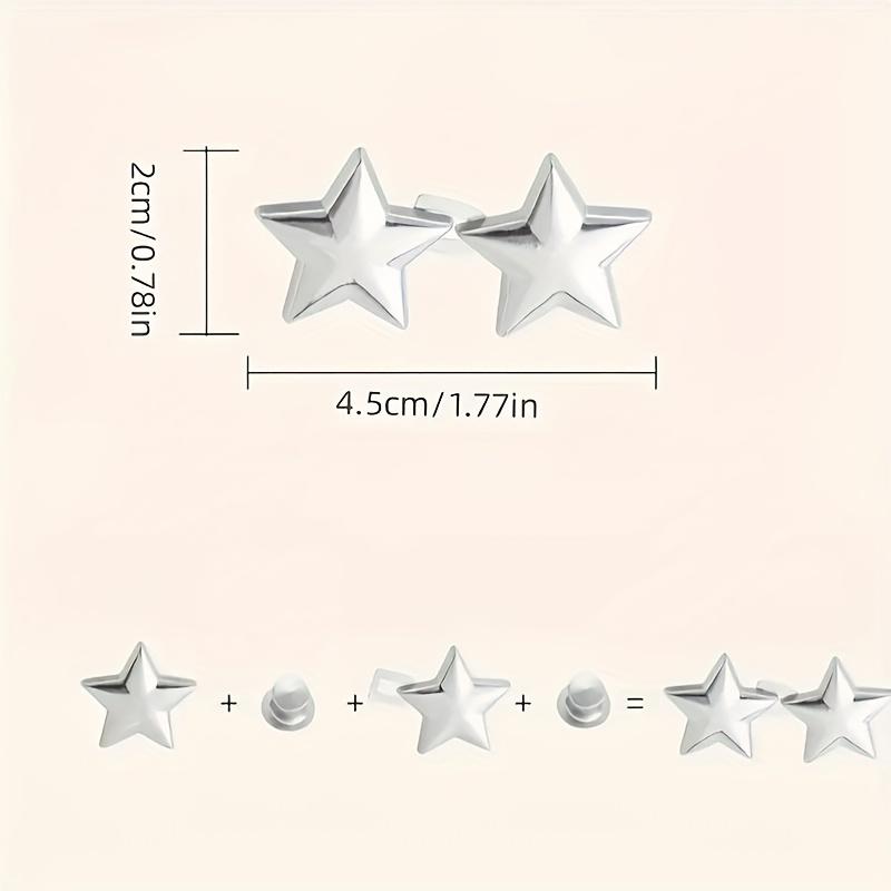 Star Shape Jeans Waistband Adjusters, Removable, No Need To Sew Waist Adjustment Buttons, Golden and Silvery Grey Color Combination