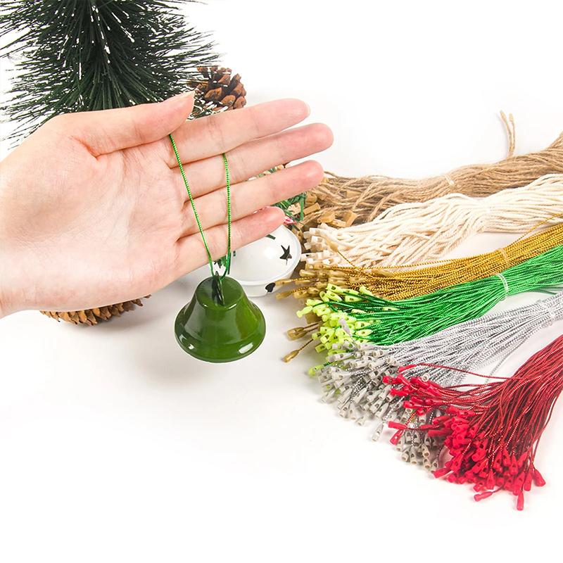 100PCS Gold Metallic Drawstring Ropes Sturdy Snap Closure Party Bullet Tip Festive Christmas DIY 20cm Xmas 20cm