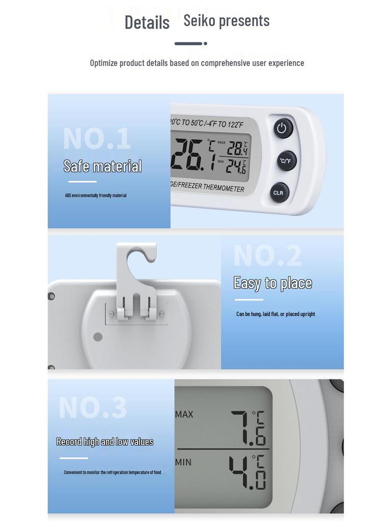 Hochpräzises Wasserdichtes Digitales Kühlschrankthermometer
