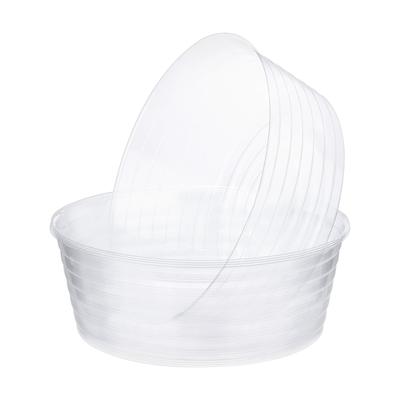 METERXITY 5-Pack 10" Plastic Plant Saucers for Indoor/Outdoor Use, Flower Pot Trays, and Drip Pans (Clear)