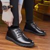 Hot winter cotton shoes men's genuine leather cashmere warm casual shoes velvet leather shoes non-slip middle-aged and elderly dad shoes