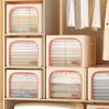 Fabric Storage Box, Clothes And Quilt Organizer, Clothing Storage Container, Beina Box, Beige Large Size, 1 Piece