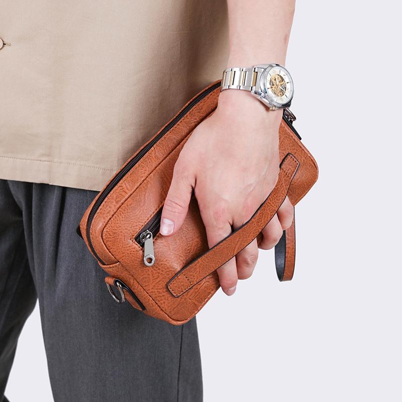 Borse a tracolla in pelle casual mini da uomo borsetta piccola da uomo borsa a spalla da uomo firmata vintage in pelle borsa a tracolla da uomo portafoglio da uomo