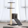 VidaXL Cat Tree with Sisal Scratching Posts Dark Grey 92 Cm
