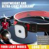 Mini Portable Headlights Alternating Traffic Rechargeable Flashlight  Night Use