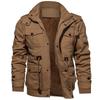 Autumn and Winter Men's Hooded Fleece Thickened Large Size Washed Jacket Men