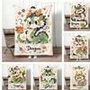Painting Cute Dragon Throw Lightweight 240g Flannel Blanket Soft Skin-friendly for Summer Cooling