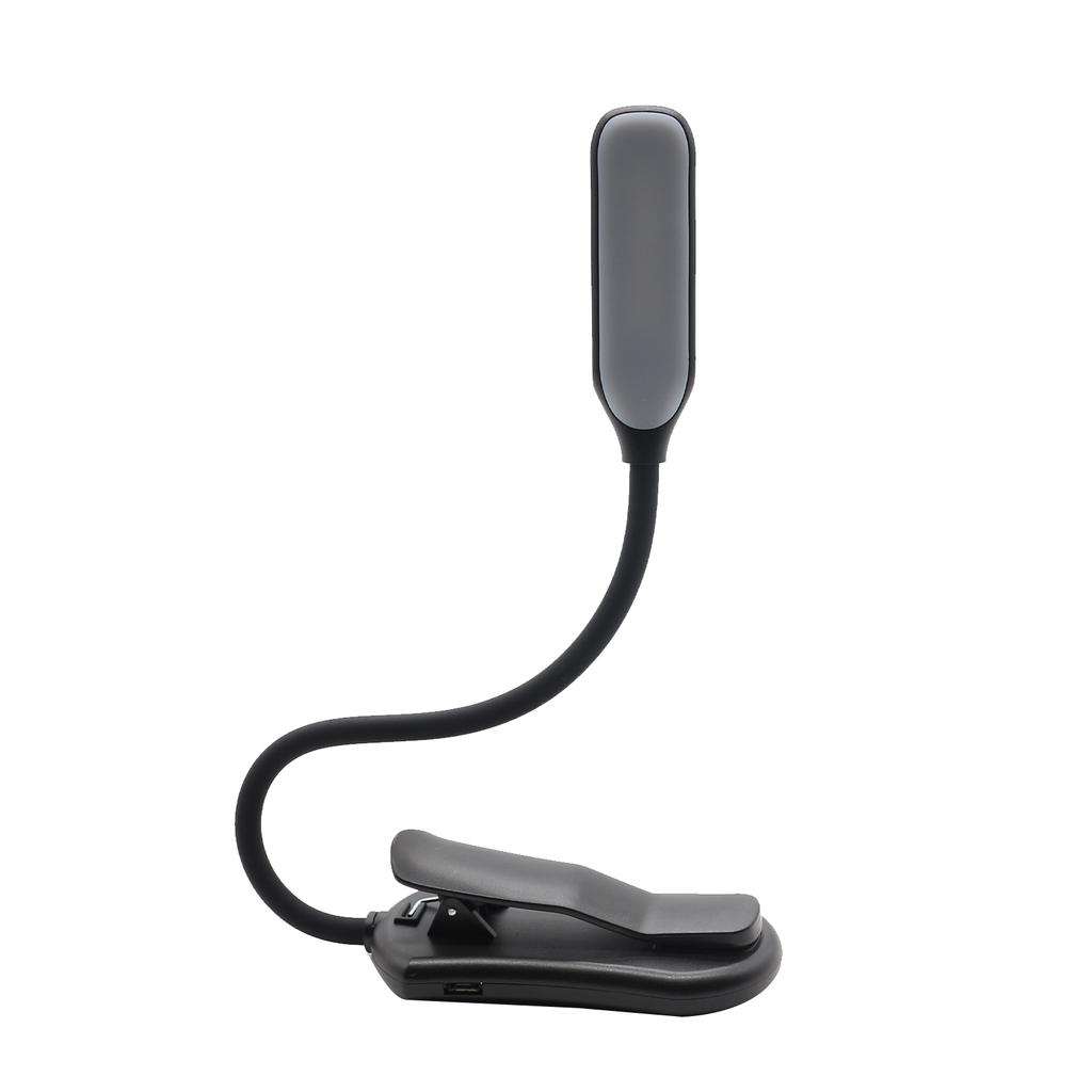 LED Clip On Book Light, 3 Brightness Flexible Night Reading Lamp and Eye Charging Night Light for Kids   On Book