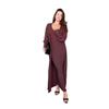 2025 Autumn European & American Women's U-Neck Knitted Wool Dress & Long Coat