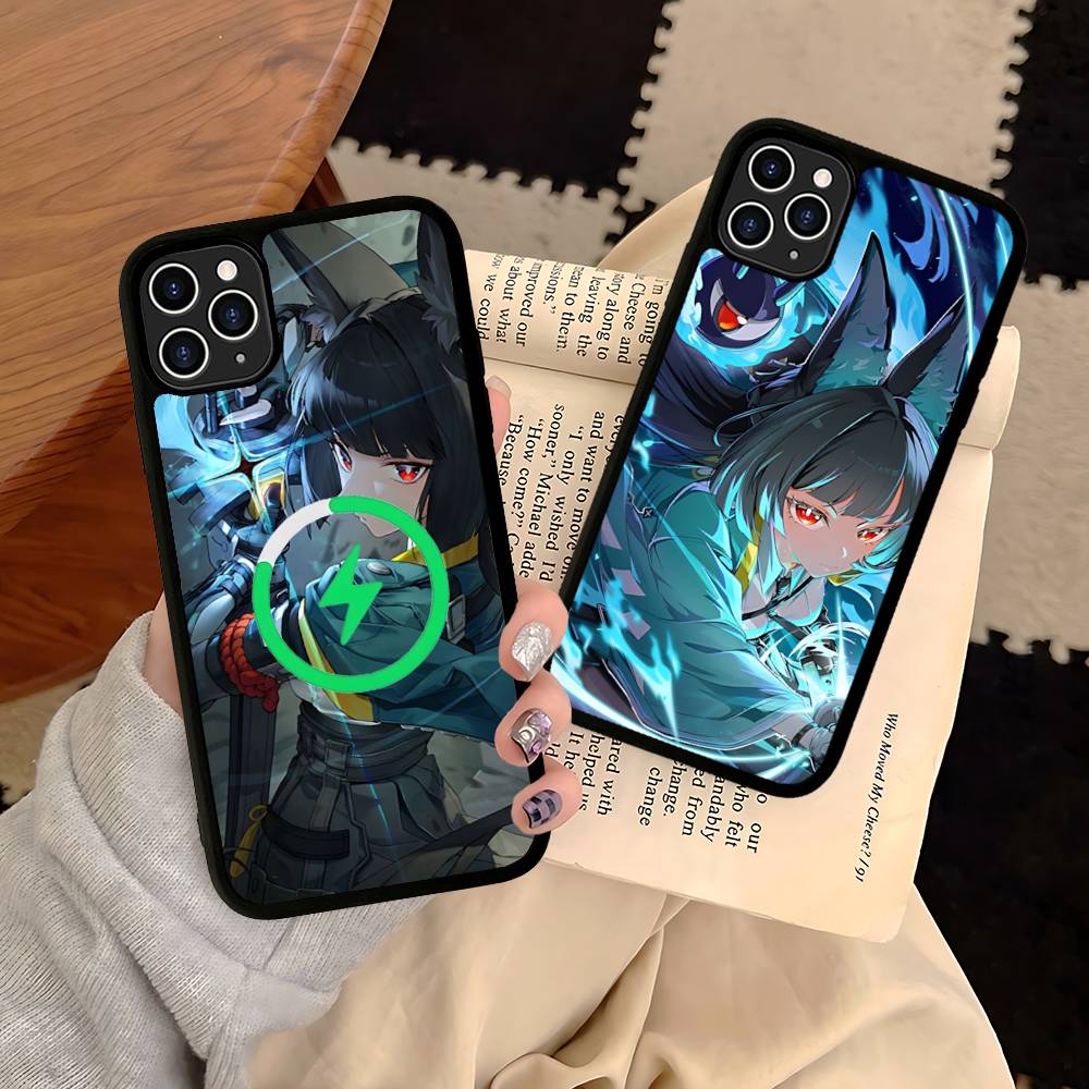 Classic Girl H-Hoshimi Miyabi Magnetic Matte Phone Case For IPhone 16 17 15 14 13 12 11 For Magsafe Wireless Charge Cover