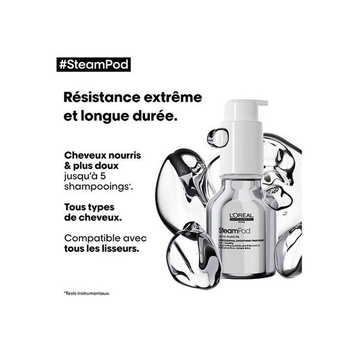 Soin Lissant Professionnel pour Steampod L'Oréal Professionnel - Soin thermo-protecteur enrichi en Alpha-silane -50ml