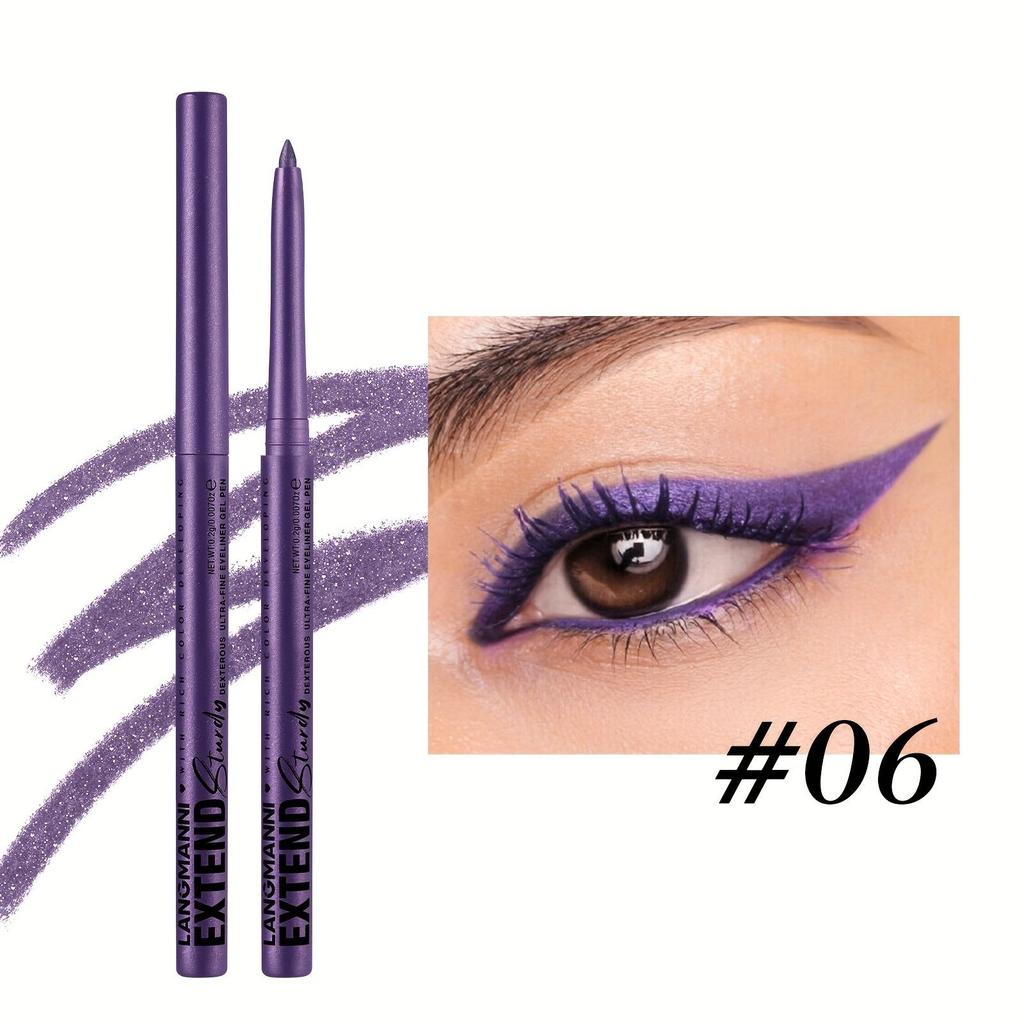 Matte Glitter Waterproof Eyeliner Pencil with Concealer Pen - Fast Dry, Long Lasting, Smooth Application In Blue, Brown, and More
