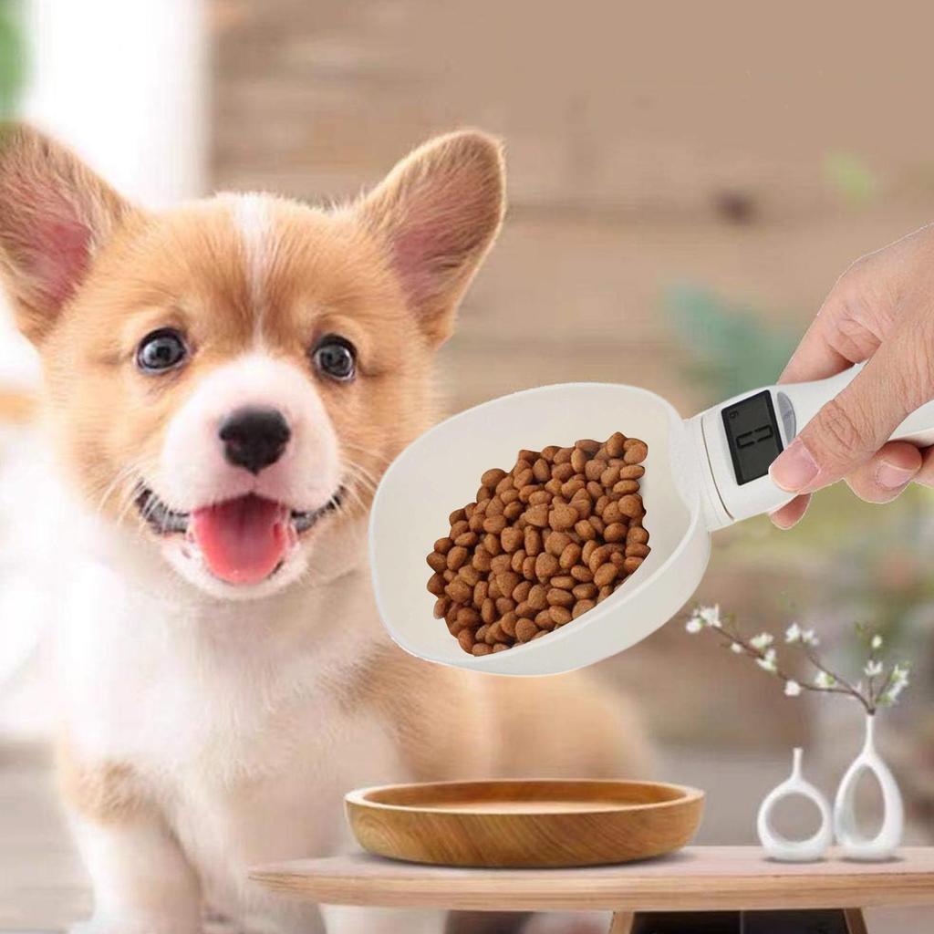 Pet Food Measuring Scoop Electronic Dog Cat Food Measuring Cup Digital Spoon Scale Kitchen Food Scale with LED Display
